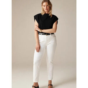 NWT J. Crew 9" Vintage Slim-Straight Jean In White Wash 30T *Flaw